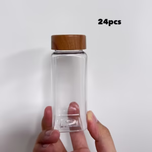 Zestaw 24 plastikowych słoiczków na przyprawy